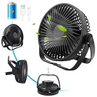 Ventilatore da Tavolo Silenzioso Potente a Batteria Ricaricabile 3 in 1, Ventilatore USB 3 Velocità...