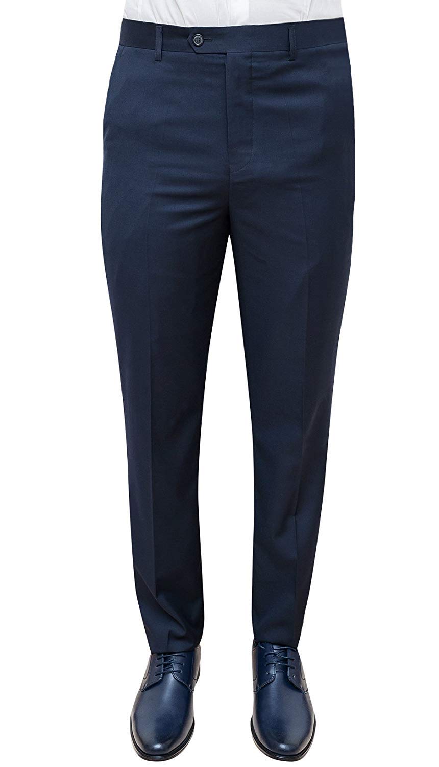 Evoga Pantaloni Uomo Class sartoriali Blu Scuro Formale Elegante