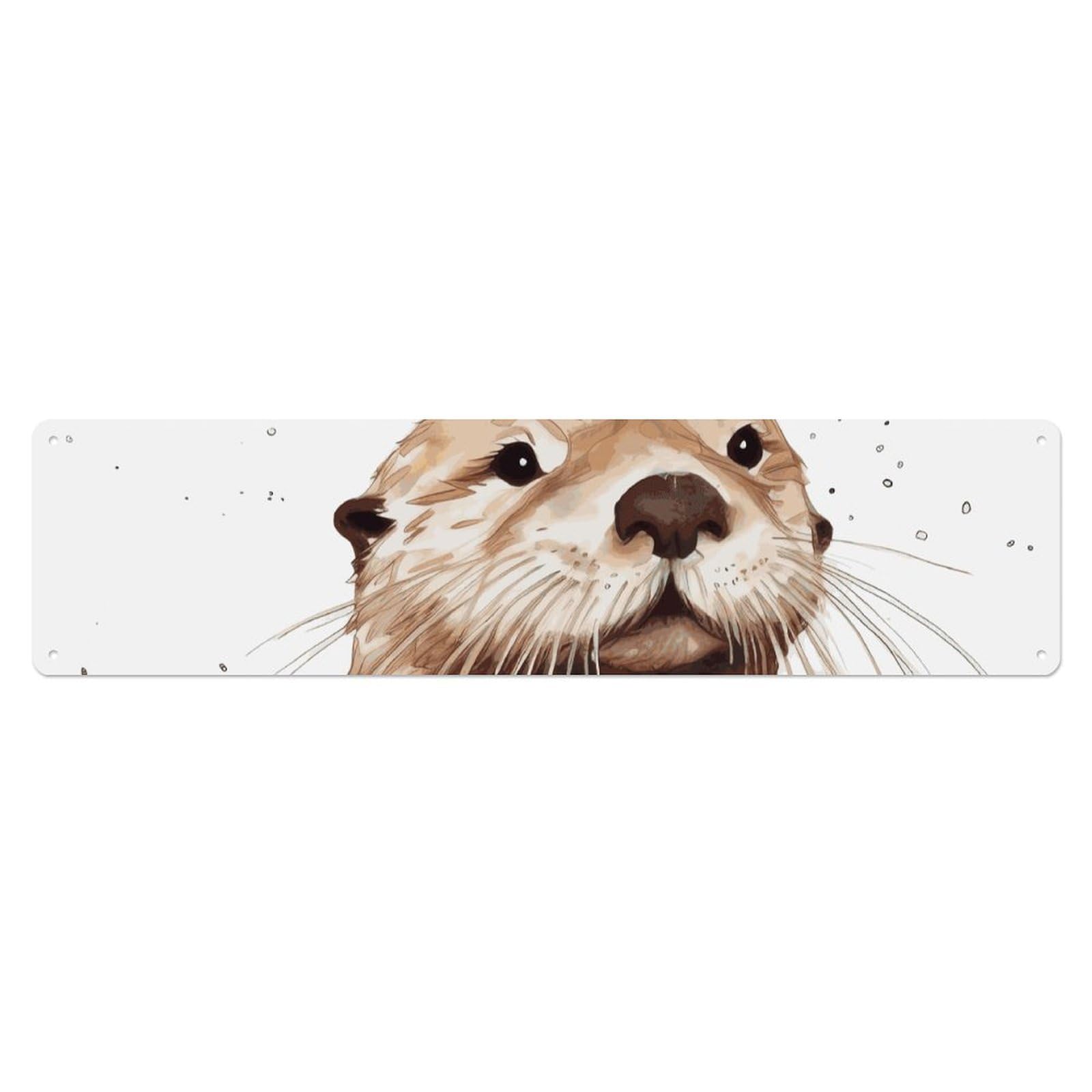 Adfgyerh Style Sea Otter Wall Decor Aluminum Waterproof. Plaque, Practical Gift,Sign 15.7X3.9 Inch Poster,For Home, Office, Business, Garage– Indoor/Outdoor