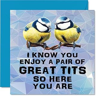Funny Birthday Cards for Men - Great Pair - Rude Birthday Cards for Best Friend Dad Brother Son Uncle Grandad, 145mm x 145mm Banter Joke Humour Greeting Cards 18th 21st 30th 40th 50th 60th Bday Cards