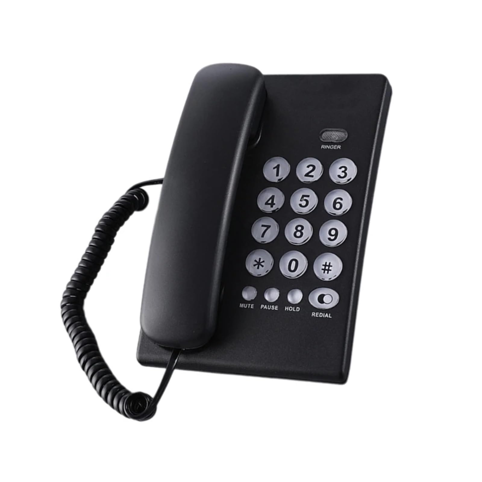 Telefon stacjonarny z kablem, telefon stacjonarny z dużymi przyciskami, telefon domowy, telefon stacjonarny do biura, łazienki hotelowej(Nero)
