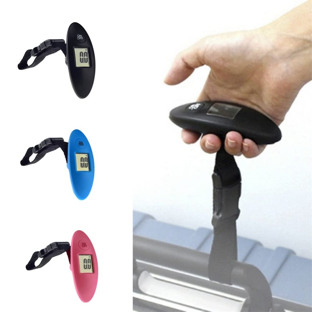 JFDBGU Digital Electronic Luggage Scale Portable Suitcase Scale Handled Travel Bag Weighting Fish Hook Hanging Scale(White)