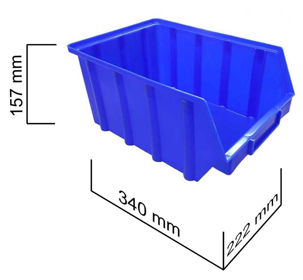 26 Scatole Impilabili Blu - Misura 3 (145x248x127 Mm), Per Officina, Conservazione, Polipropilene - Foto 10