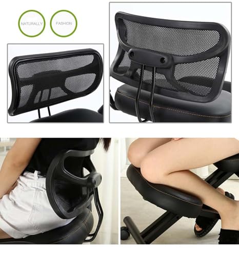 Chaise ergonomique contre le mal de dos, tabouret réglable avec roulettes