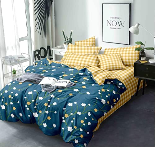 Image of Super Soft All Round (Elastic Fitted) Single Bed Bedsheet with 1 Pillow Cover- 4 Feet x 6 Feet - 48 Inches x 72 Inches x 6 Inches-Single