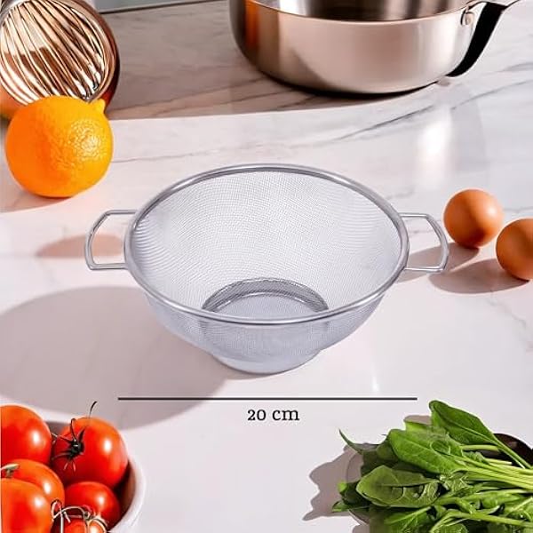 Premier Housewares 806512 — сито с ручками, нержавеющая сталь, серебристое, высота 10 × ширина 30 × глубина 25 см