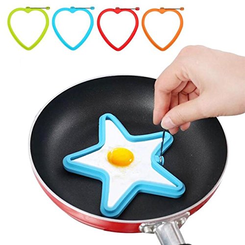 FONORAN 1pc Silicone Cute 5 Star Egg Fried Egg Pancake Mold Kids Diy ...