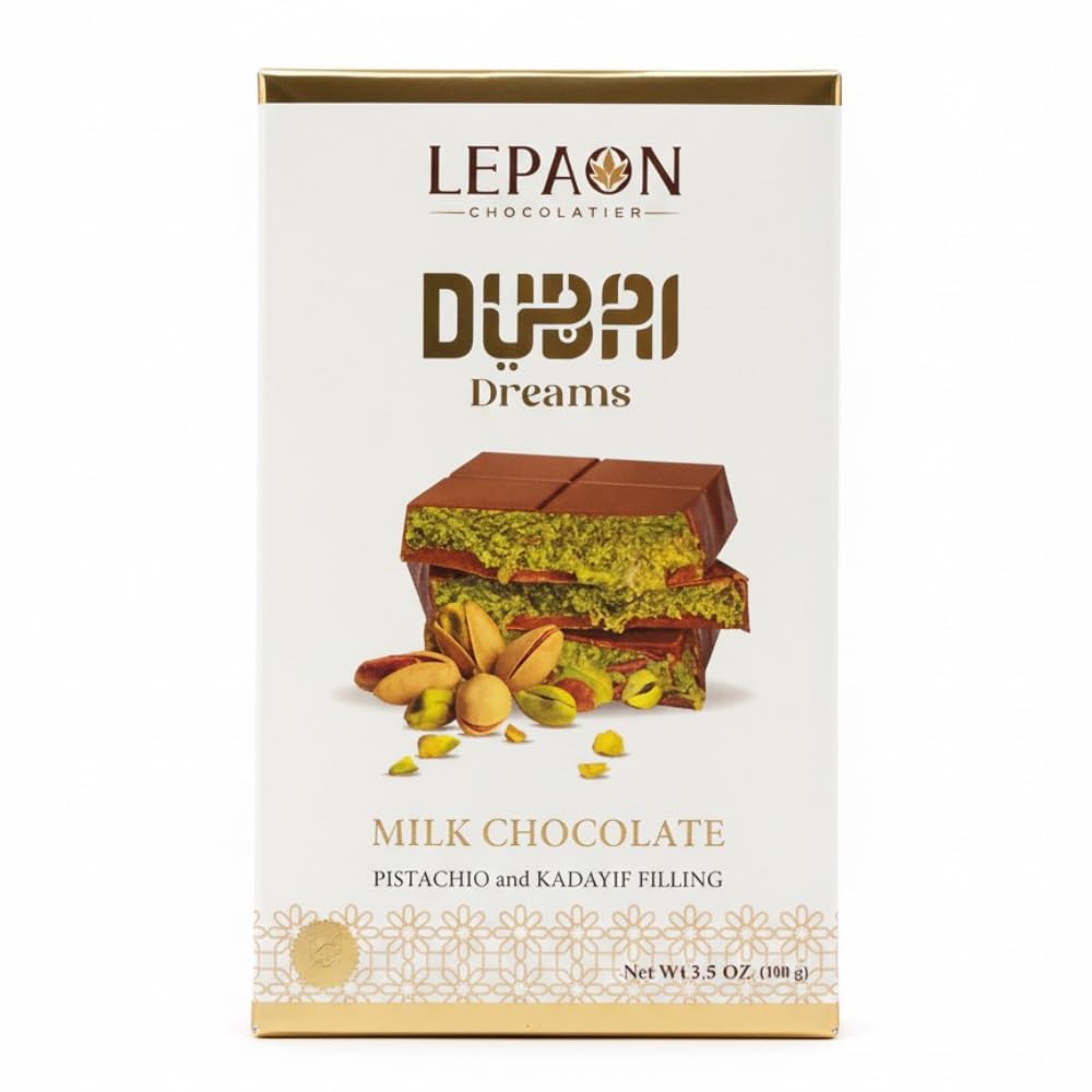 Lepaon Chocolatier Chocolate Dubai Milk, 3.5 oz