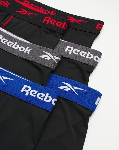Reebok Men's Boxer Briefs - 6 Pack Athletic Boxers with Contour Pouch - Performance Underwear Boxers for Men (Sizes: S-XL)2