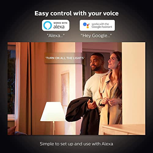 Philips Hue White Smart Light Bulb Twin Pack LED [B22 Bayonet Cap] - 1100 Lumens (75W Equivalent). Works with Alexa, Google Assistant and Apple Homekit. for Home Indoor Lighting, Livingroom, Bedroom. - Image 3