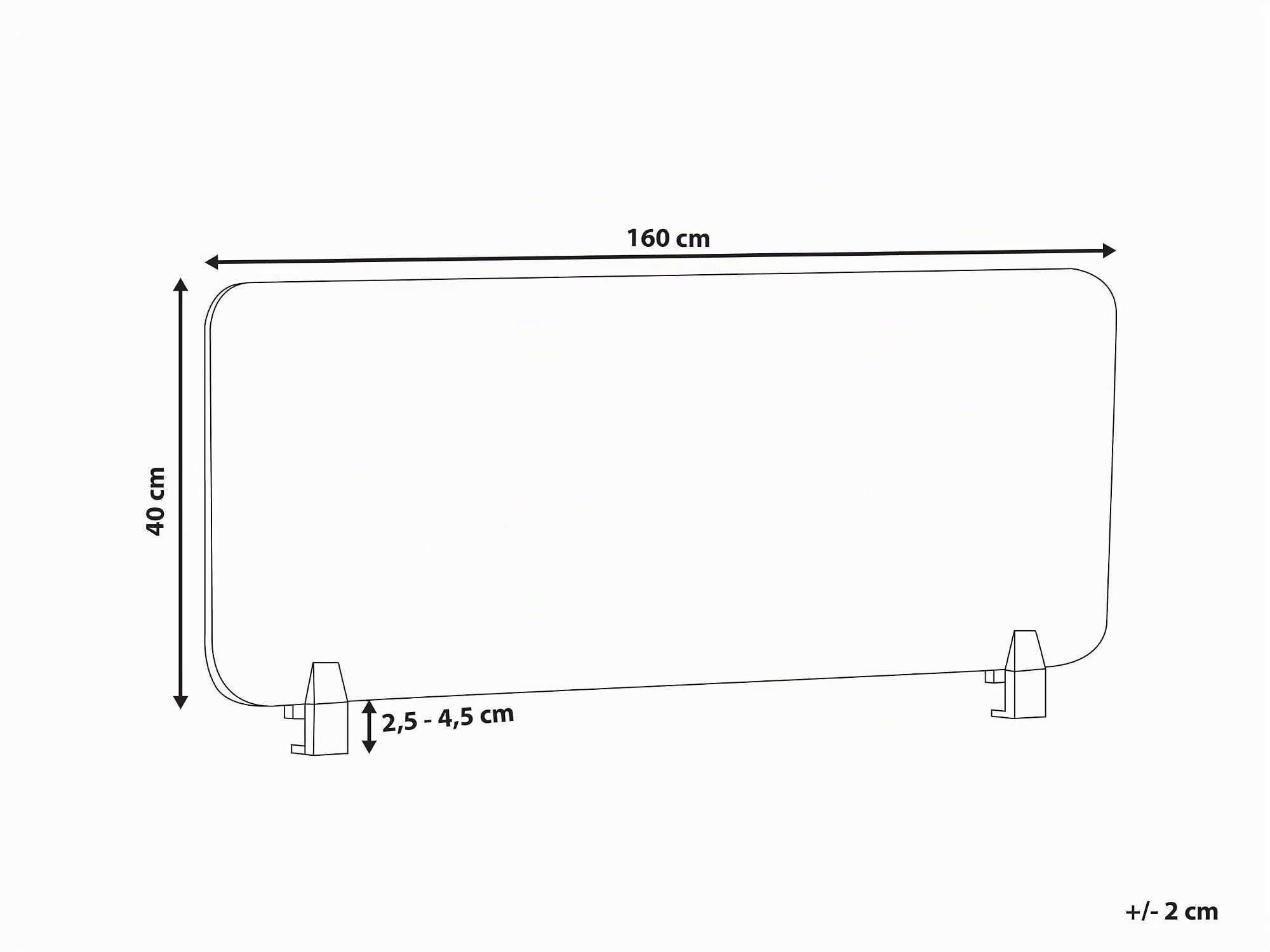 Schreibtisch Trennwand Akustik Polster grün 160 x 40 cm Schallschutz Wally