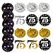 Famoby 75th Birthday Party Decorations Set- Gold Glittery Cheers to 75 Years Banner,Poms,12Pcs Sparkling 75 Hanging Swirls for 75th Birthday Decorations 75 Years Old Party Supplies