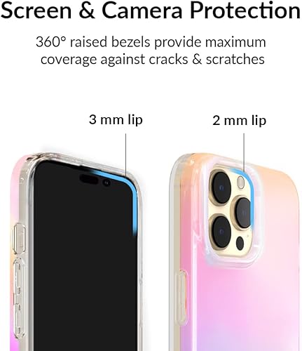 Miniatura 42 de VELVET CAVIAR Funda para iPhone 14 Pro, probada en caídas de 10 pies, purpurina transparente Bratz Bratz Pack Glitter,Blonde Tortoise,Sueños de