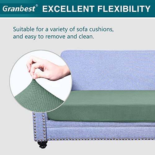 Granbest Premium Water-Repellent Sofa Seat Cushion Covers High Stretch Jacquard Fabric Couch Seat Slipcover Protector for 2 seater sofa (2 seater - Image 3