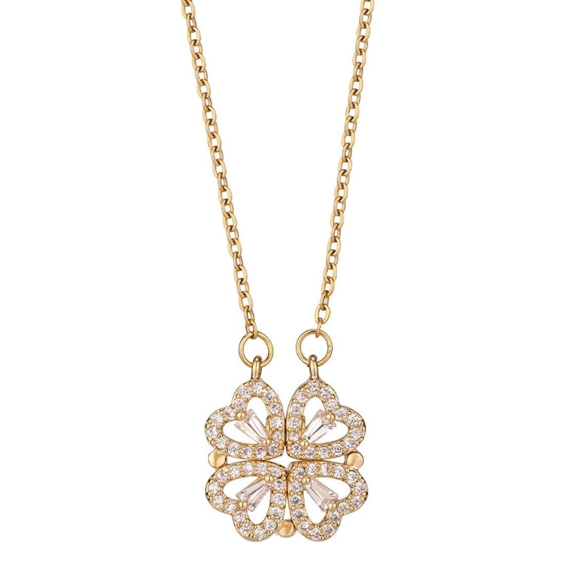 LOCKETKART 4 Heart Magnetic Gold Western Diamond Pendant Chain For Womens (B0CN187PFY) Amazon Price History, Amazon Price Tracker
