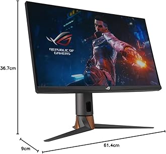 ASUS ROG Swift 360Hz PG27AQN NVIDIA G-SYNC esports Gaming Monitor – 27‑inch QHD (2560 x 1440), NVIDIA Reflex Analyzer, Ultrafast IPS, esports dual-mode, 1 ms (GTG), DisplayHDR 600