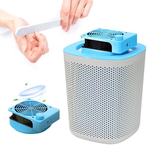 Nail Drill Dust Collector Washable Filter Suction Low Noise Vacuum Cleaner Extractor Manicure Salon Tools Electric-High-Speed 3600RPM,3 Adjustable Speeds