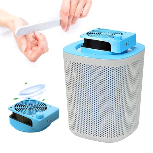 Colector de polvo para taladro de uñas, filtro lavable, aspiradora de bajo ruido, alta velocidad 3600 RPM, 3 velocidades ajustables para herramientas de salón de manicura