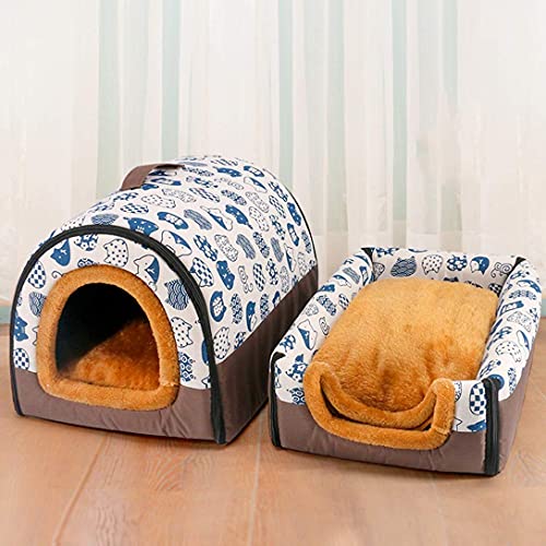 ペットベッド ドーム型 ペットハウス 2way 犬小屋 屋根付き 犬猫用 室内用 クッション付き おしゃれ 猫 テント 洗える オールシーズン 折りたたみ可 寝床 冷暖房 ホットカーペット対応 ペット用品 小型犬 ベッド m