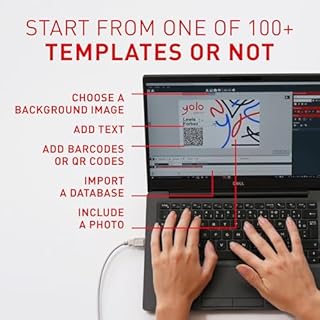 Badgy200 Plastic Card Printer with Badge Studio+ ID Design Software for Full Color, Custom, Tamper Proof ID Badges in Seconds