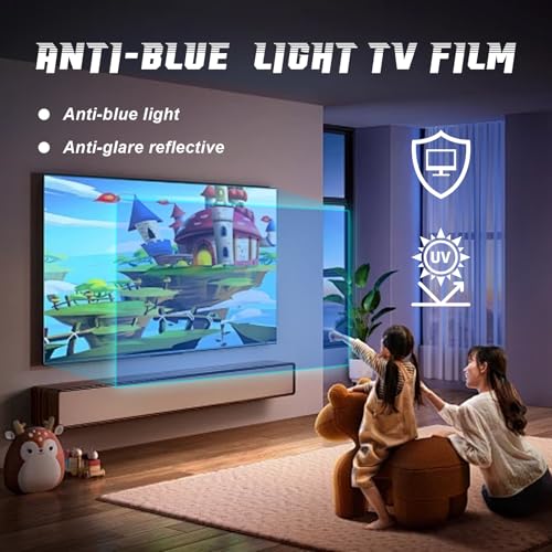 Protection écran anti lumière bleue TV filtre UV 380-495nm 50"