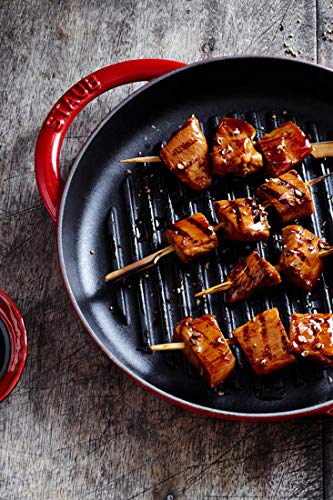 Staub Cast Iron Pure Grill, 10-Inch, Cherry, Made In France #TOP2
