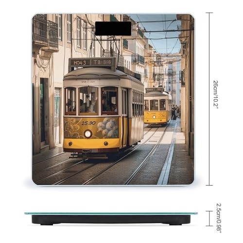 Báscula digital de baño Lisboa Tram con vidrio templado miniatura 2