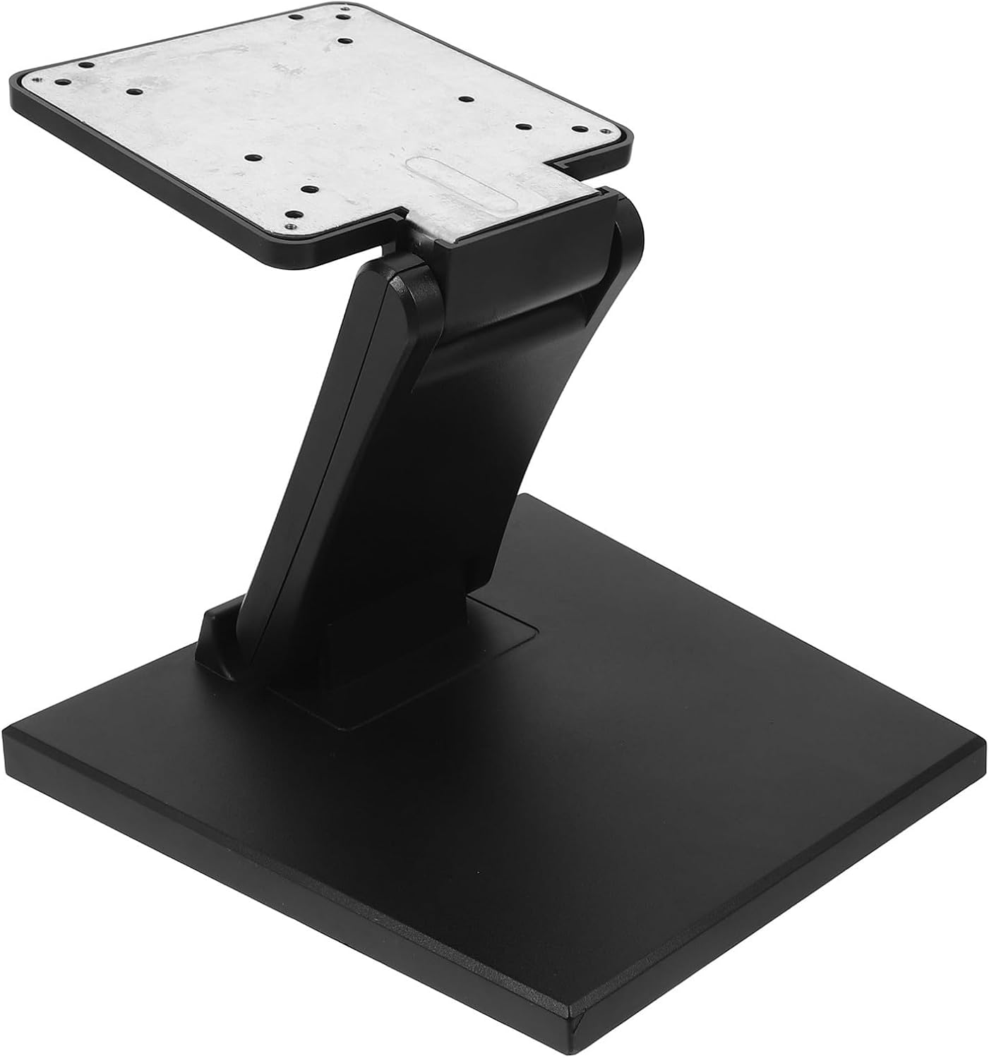 TEHAUX Adjustable Lay Flat Monitor Stand Universal Base for 10-27 Inch LCD Computer and Flat LED Screens, Foldable Metal Tv Stand with Universal Compatibility for Office and Home Use
