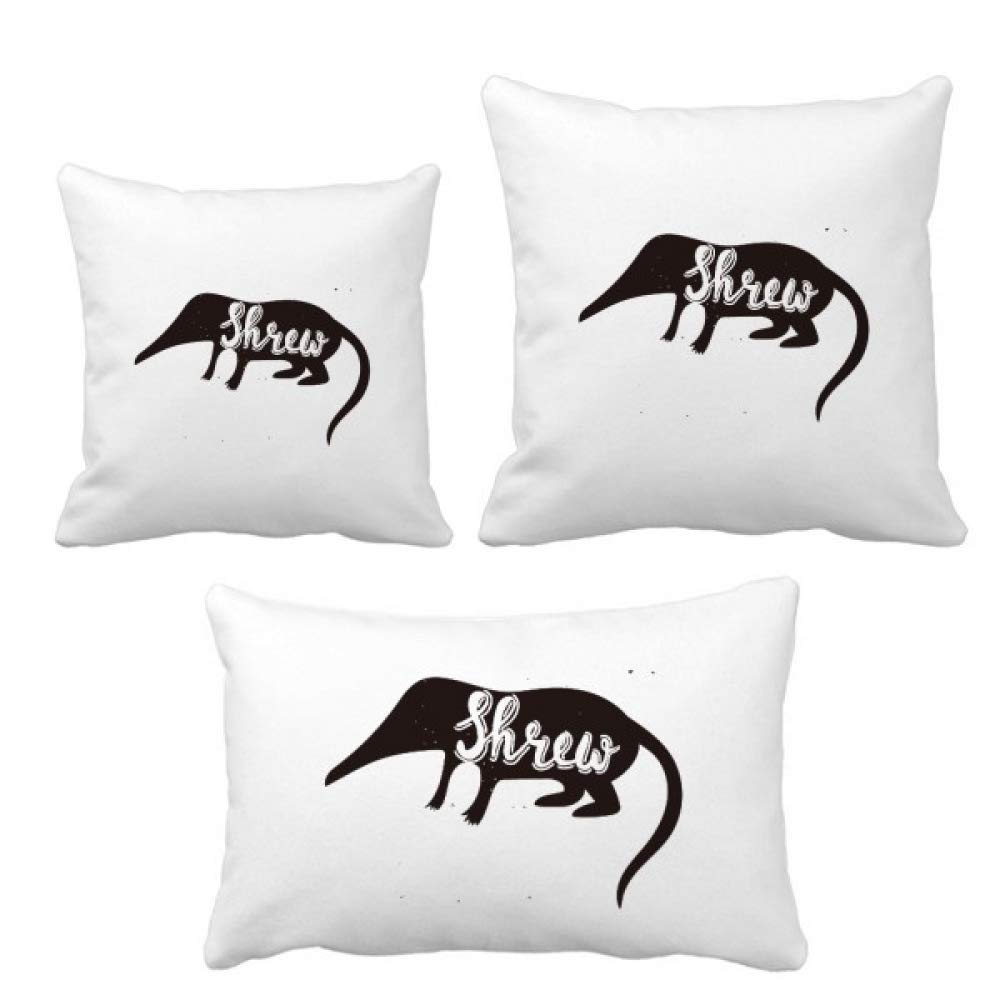 Housse de coussin shrews coton décoration salon canapé chambre