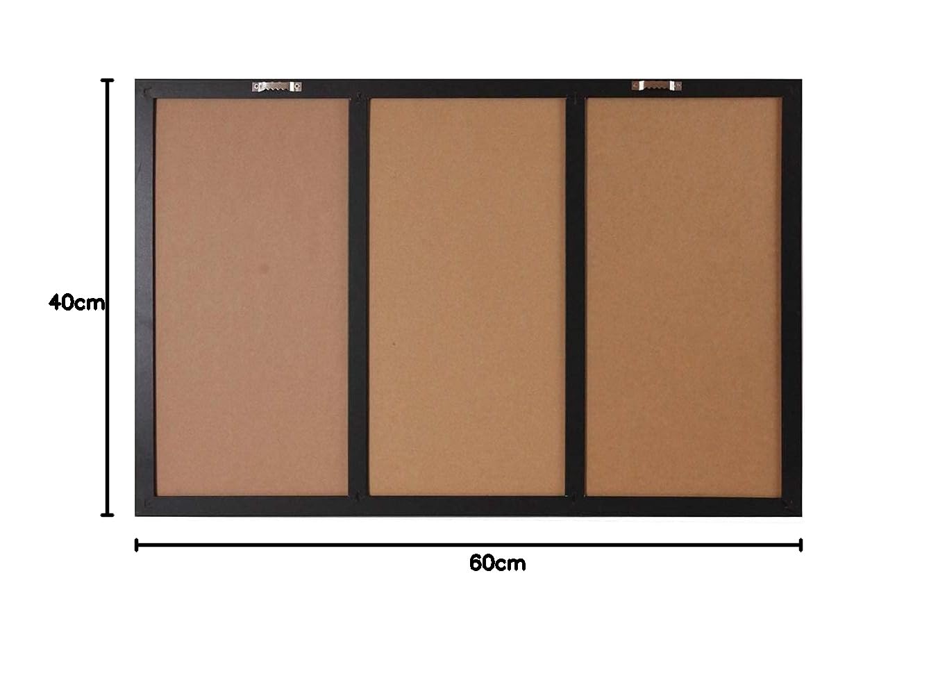Bakaji Lavagna Magnetica Bianca e Nera con Bacheca Memo in Sughero Combinata 60x40cm Cornice Legno con Set Gessetti Pennarello Cancellabile 2 Magneti e 6 Puntine Design Moderno Casa Ufficio