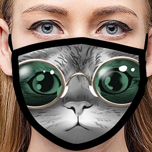 3D Animal Face Covering Fancy Adult Cloth Face Covers Washable Reusable Anime Bandanas Breathable Cotton Mouth Cover