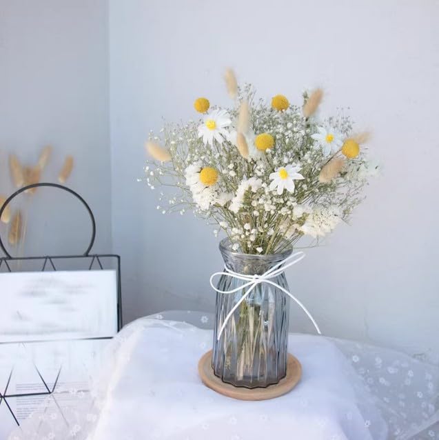 Vaso Di Fiori Secchi Naturali Gypsophila Palla Dorata Bouquet Da Mano