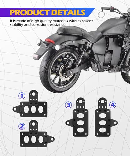 Image of SCUARI Motorcycle License Plate Bracket,Car Accessories Motorcycle License Plate Holder,Motorcycle Side Mount License Plate Bracket,Horizontal Vertical License Plate Mount,Fits Most Motorcycle Bikes