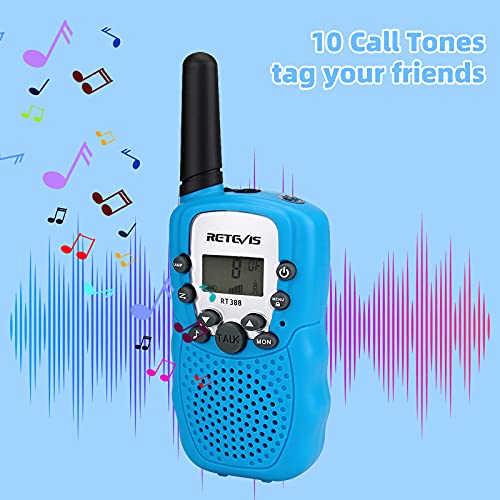 Retevis Rt-388 Walkie-Talkies For Kids,Toys Walky Talky With Flashlight,22 Ch,Lcd,Keylock,Long Range For Boys Girls Aged 6-12,Family Outside,Adventure,Camping(Blue,2 Pack) #TOP7