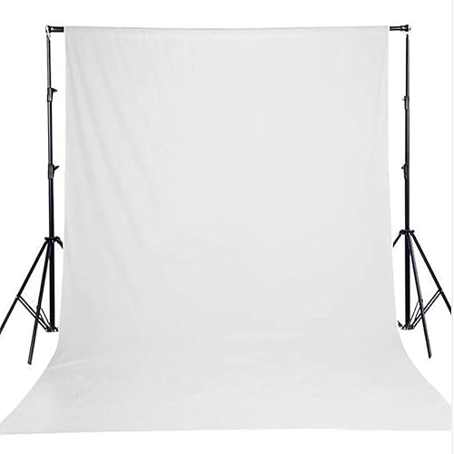 HMTFOTO 6x9ft White Backdrop for Photoshoot Chromakey Muslin Portrait White Photo Backdrop for Video Studio Photography Backdrops - 6x9ft - White