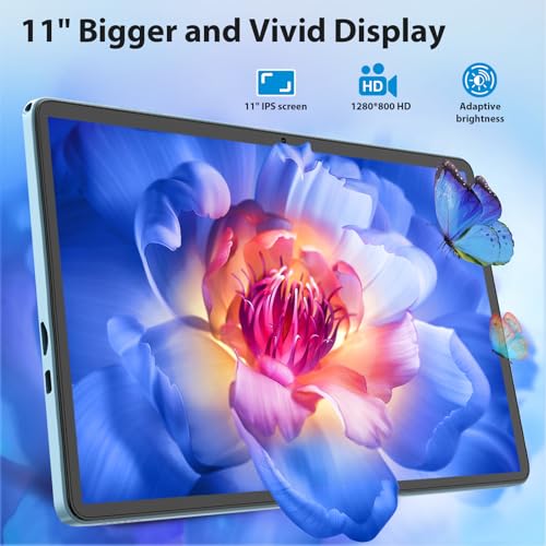 Image of Suicoey 2026 11 inch Android 15 Tablet with Keyboard, 24GB+256GB, 2TB Expand, 8000mAh, 5MP+13MP, 5G WiFi, Gemini AI, Split Screen, Widevine L1, 2 in 1 Tablets PC with Case, Mouse, Stylus(Green Case)