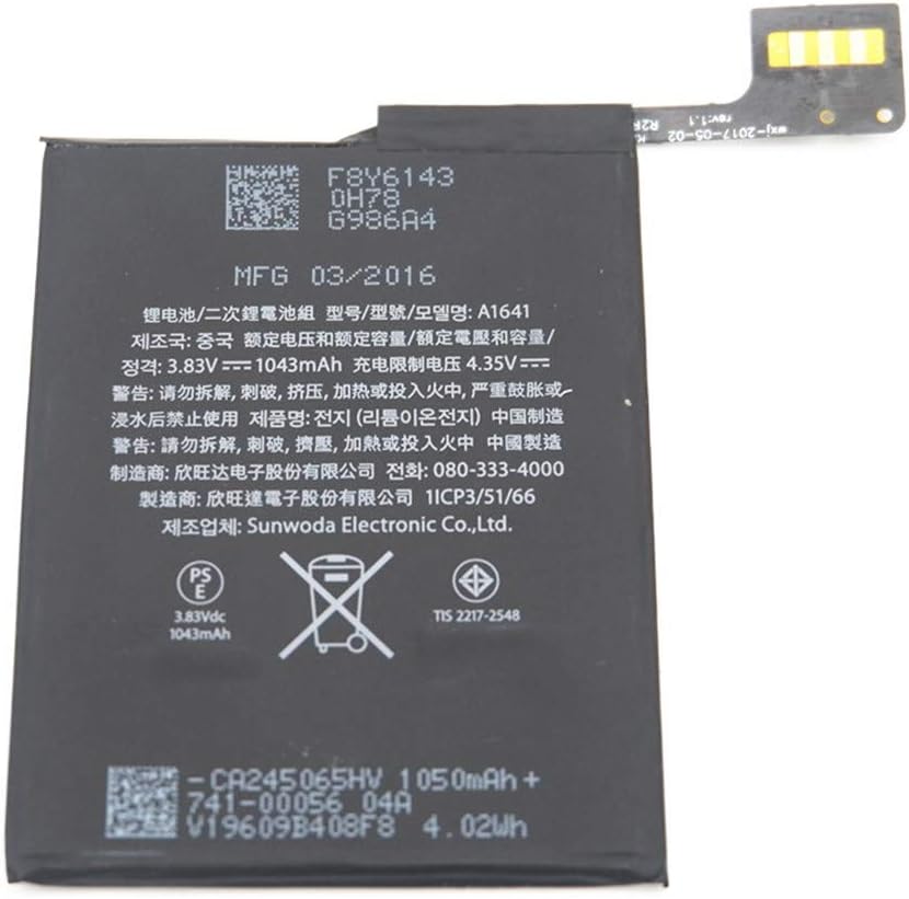 3.83V 1043mAh Replacement Battery A1641 Compatible with Apple iPod Touch 6 6th Gen