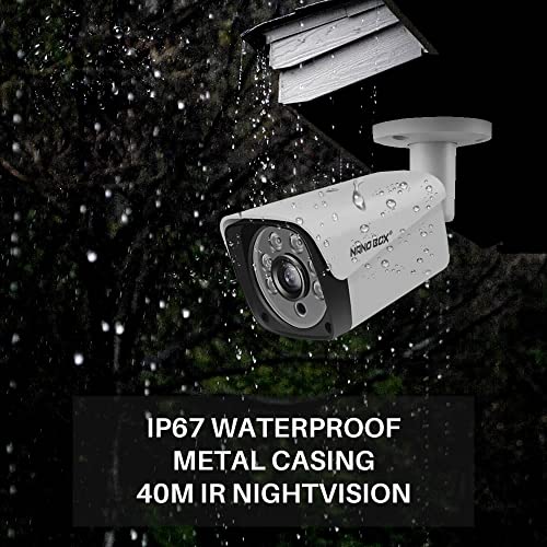 Nano Box 5MP CCTV Bullet Camera AHD Add-On Security Cam, 6x Array LED 40M Night Vision, BNC Connector - Image 2