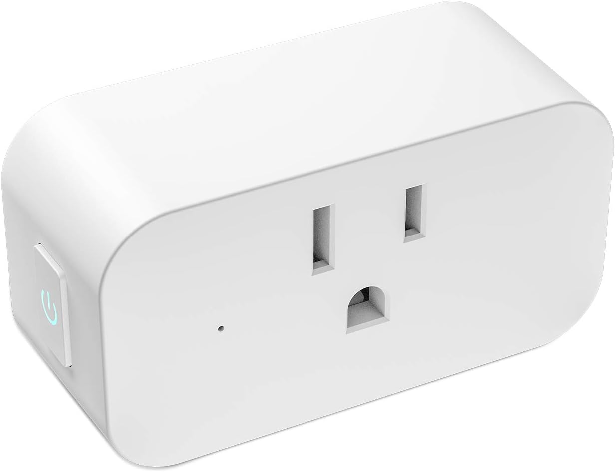 WiFi Smart Plug, LINGANZH Smart Socket Compatible with Alexa Echo Google Home, Mini WiFi Plug Timer Schedule Remote Control from Anywhere, No Hub Required