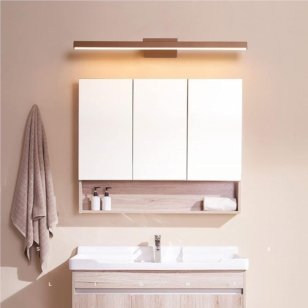 Lámpara de Pared LED con Acabado marrón, luz de tocador, Luces LED Frontales para Espejo de baño, iluminación para Armario con Espejo, iluminación para Marco de Fotos de baño (3000