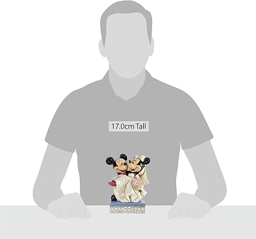 Miniatura 3 de Disney Traditions by Jim Shore - Figura de resina de piedra de Mickey y Minnie Mouse, 6.5 pulgadas