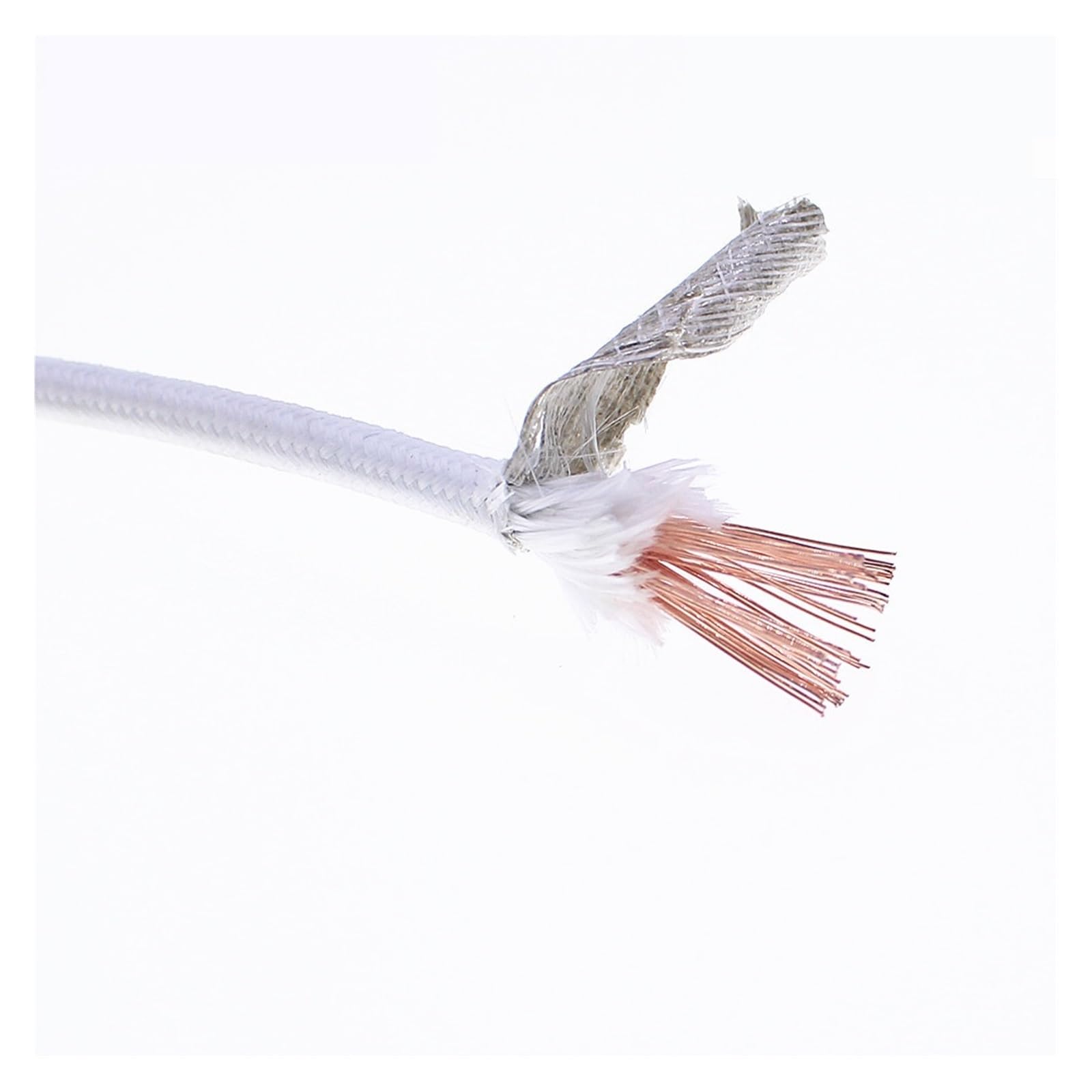 Cable eléctrico resistente a altas temperaturas, Paquete múltiple blanco AWG del alambre de calefacción trenzado silicón la mica nicromo 500C 10m(13 AWG 2.5mm)