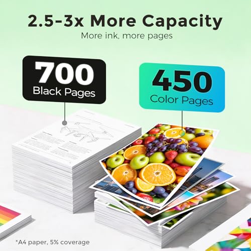 Image of 67XL Ink Cartridges Black /Color Combo Pack Replacement for HP Ink 67 XL 2PK | for HP67 HP67XL for 2855e 2800e 2755e 2700 4255e 4200e 6055e 6000 2852e 2827e 2700e 2734e 4155e 6455 6400 6458 6455e Printer