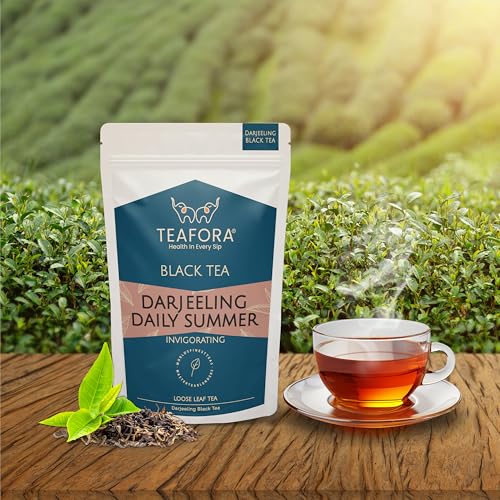 Image of TEAFORA Darjeeling Daily Summer Black Tea | Original English Breakfast Tea | Energizing & Aromatic Loose Leaf Tea | Freshly Sourced Direct From Origin - 100g