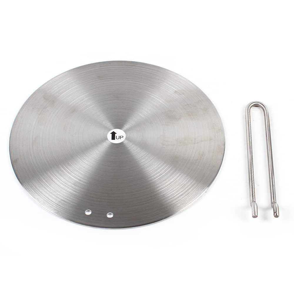 Iindukcyjna płyta adapterowa, stal nierdzewna, 24 cm, adapter indukcyjny, wielofunkcyjna płyta rozdzielająca ciepło z uchwytem, płyta adaptera do kuchenek indukcyjnych, garnków i patelni, takich jak
