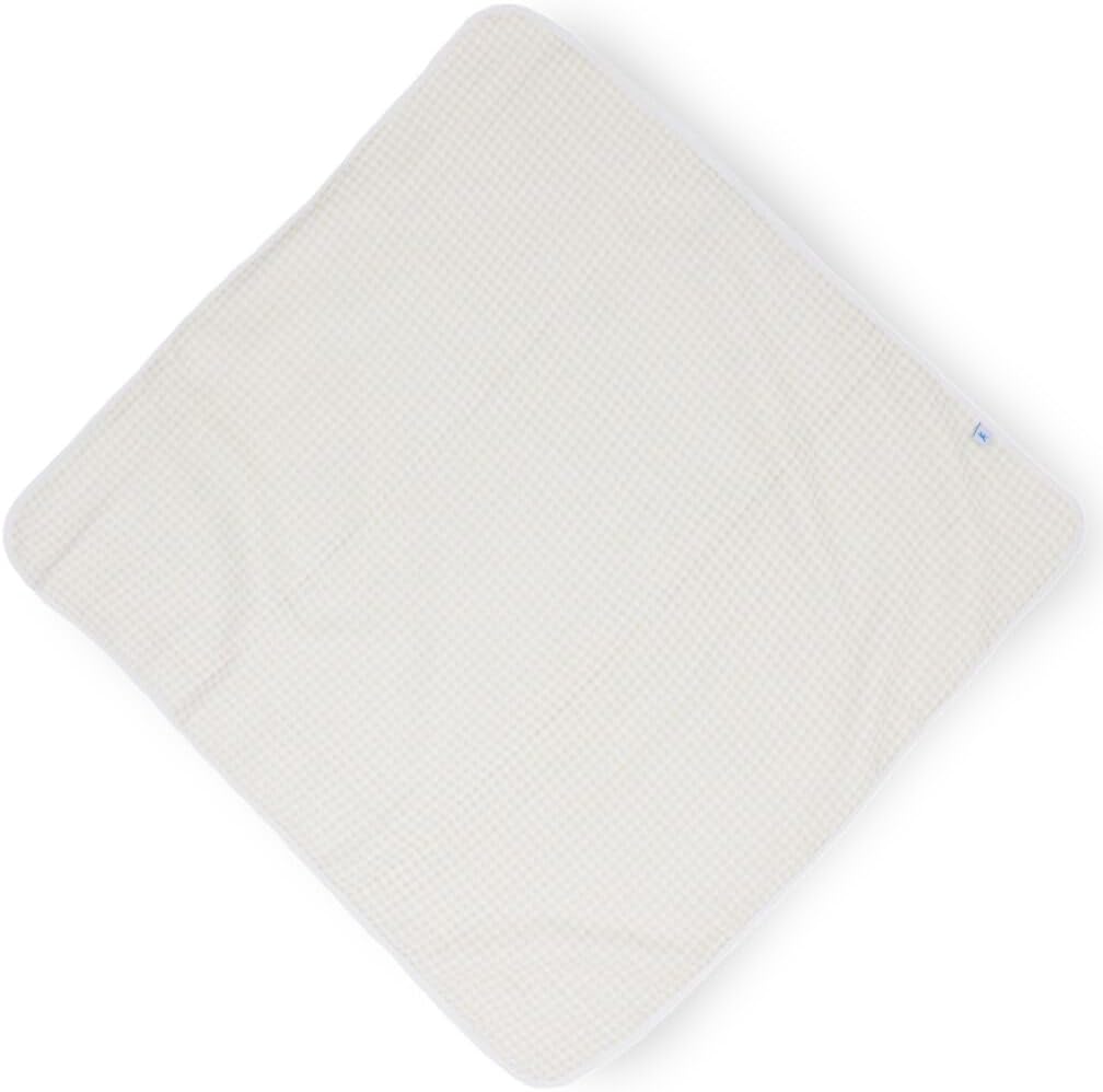 Little Unicorn Premium Infant Hooded Bath Towel| Soft & Absorbent Cotton & Terry Fabric for Newborns (Tan Gingham) - Image 3