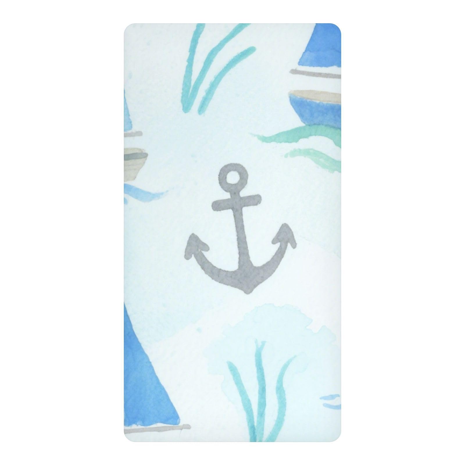 Matelas imperméable bébé bateau bleu imprimé Essentials