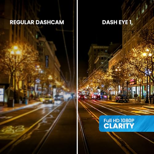 Image of Toreto Dash Eye1 Camera for Car Front and Rear|1080P Full HD Dash Cam|3 inch LCD & ADAS Dashcam|Night Vision|G-Sensor|Wi-Fi App Connectivity|Parking Surveillance Loop & Emergency Recording Car Dash Camera