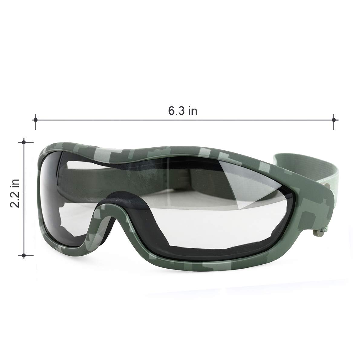 Viriber Gafas de motocicleta con protección UV para exteriores, gafas de combate a prueba de polvo