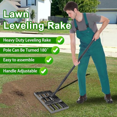 17x10 Adjustable Lawn Leveling Rake
